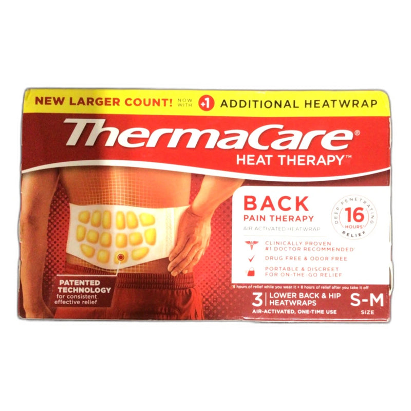 ThermaCare Back Pain Therapy Heatwraps Sz S-M 09/28 For Lower Exp 11/27 New