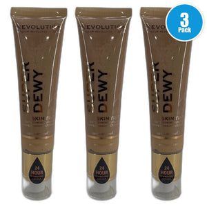 Makeup Revolution Super Dewy Skin Tint Moisturizer MEDIUM LIGHT Pack of 3 New