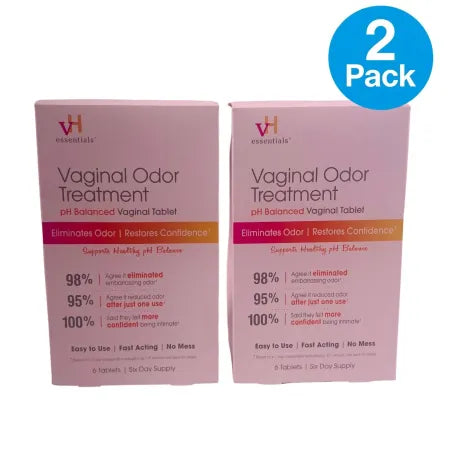 VH Essentials Vaginal Odor Treatment pH Balanced 6 Tablets 2 Pack New