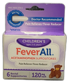 FeverAll Acetaminophen 6ct 80mg 120mg 325mg Fever Relief Exp 01/28 Pack of 3 New
