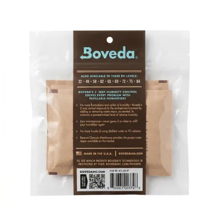 Boveda 72% RH Two-Way Humidity Control Size 60 Resealable Bag 4-Pack 5 Pack New