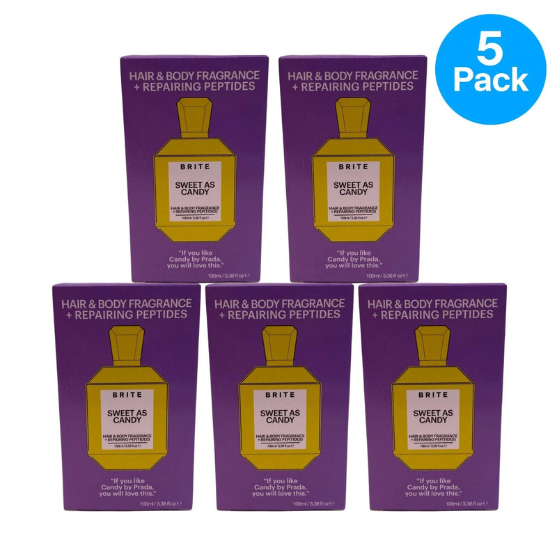 BRITE Sweet As Candy Hair & Body Fragrance 3.38 oz 5 Pack New