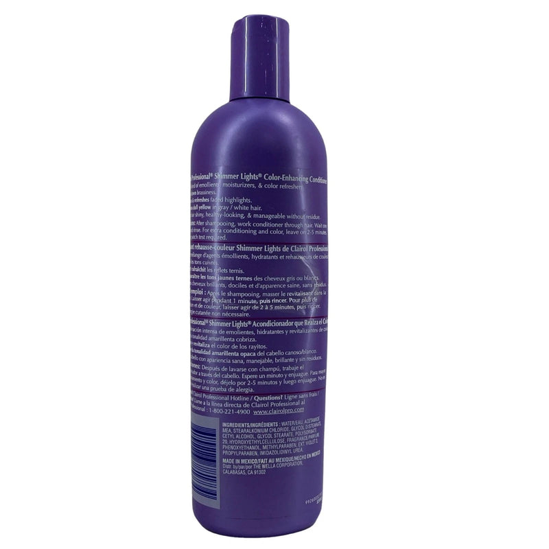 Clairol Professional Shimmer Lights Conditioner Blonde & Silver 16oz 2 Pack New