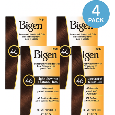 Bigen Powder Hair Color Light Chestnut 0.21oz 4 Pack New 1