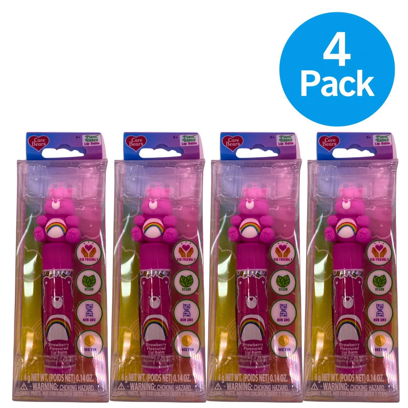 Care Bears Strawberry Flavored Lip Balm with 3D Topper, Plant Based & Vegan