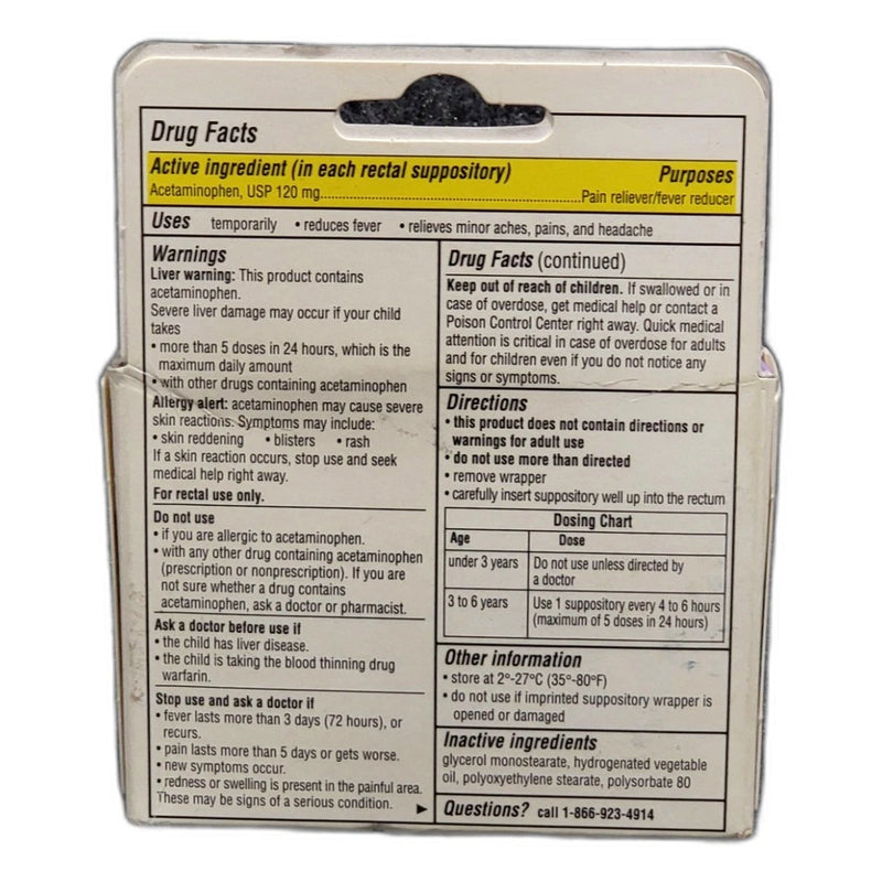 FeverAll Acetaminophen 6ct 80mg 120mg 325mg Fever Relief Exp 01/28 Pack of 3 New