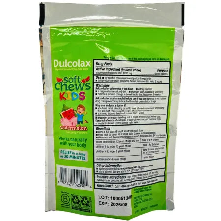 Dulcolax Kids Soft Chews Watermelon 15 Ct (4 Pack) EXP 08/2026 New 2