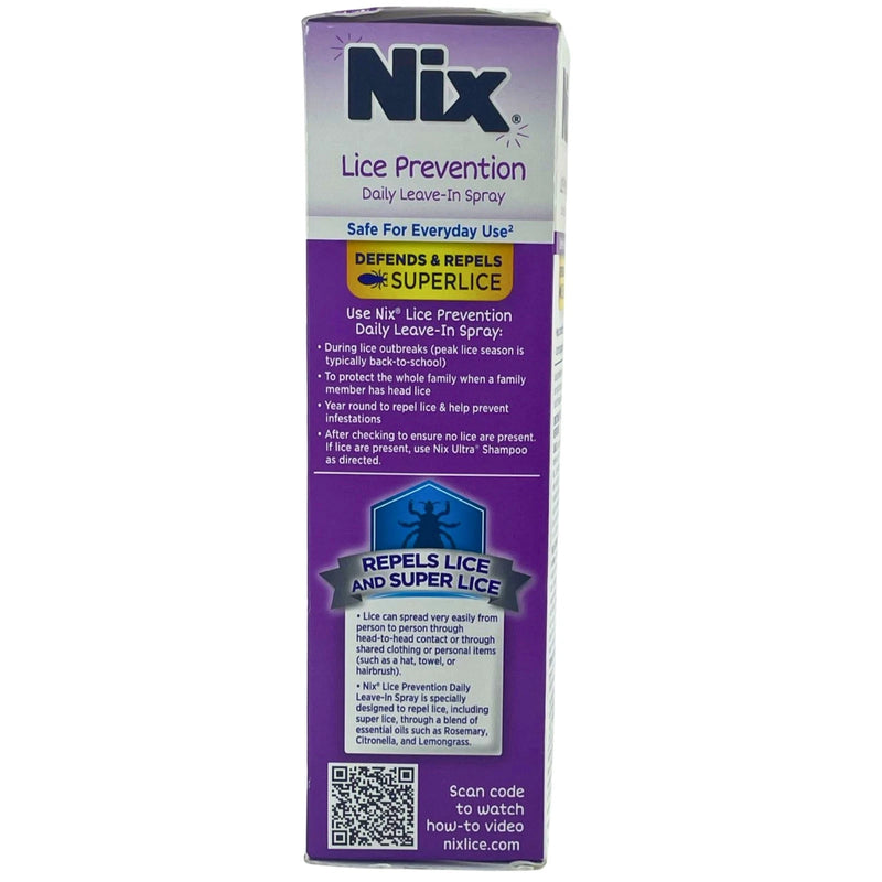 Nix Lice Prevention Daily Leave-In Spray 6 oz 2 Pack New Exp 11/2026