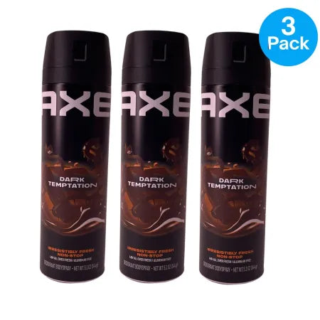 AXE Dark Temptation Body Spray 5.1 oz 3 Pack New