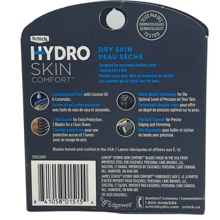 Schick Hydro Skin Comfort Dry Skin Razor Refills - 8ct - 4 Pack