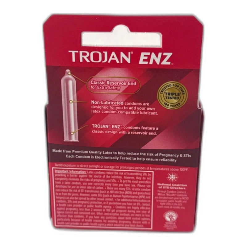 Trojan Regular Non Lubricated Condoms Latex Exp 02/30 Pack of 4 New