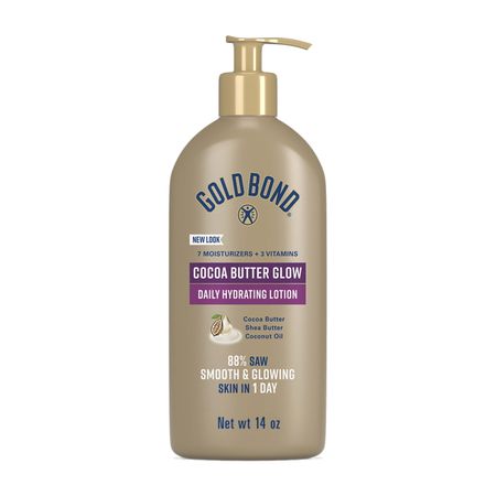 Gold Bond Cocoa Butter Glow Daily Hydrating Lotion, 14 oz. 1