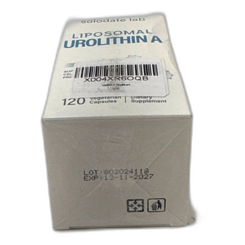 Solodate Lab Liposomal Urolithin a 120 Capsules Daily Supplement Exp 11/27 New