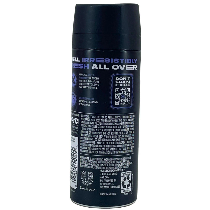AXE Phoenix Irresistibly Fresh 48H Deodorant Body Spray Crushed Mint & Rosemary