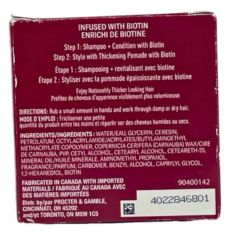 Old Spice Thickening Pomade with Biotin Men's Hair Styling 2.22 oz 4 Pack Bundle