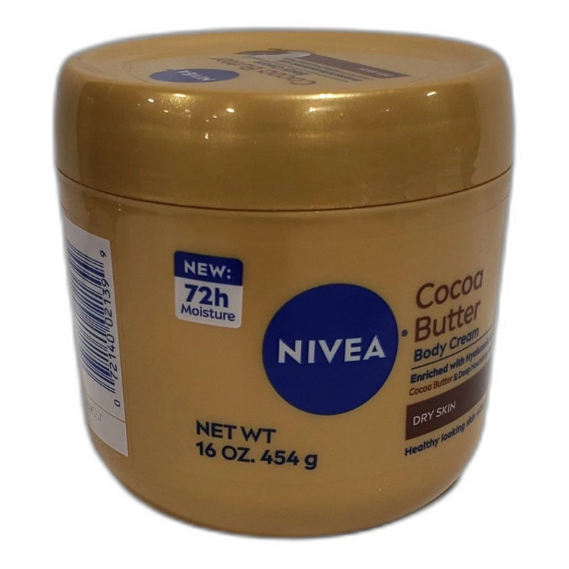 Nivea Cocoa Butter Body Cream Hyaluronic Acid Dry Skin 16oz Pack of 4 New