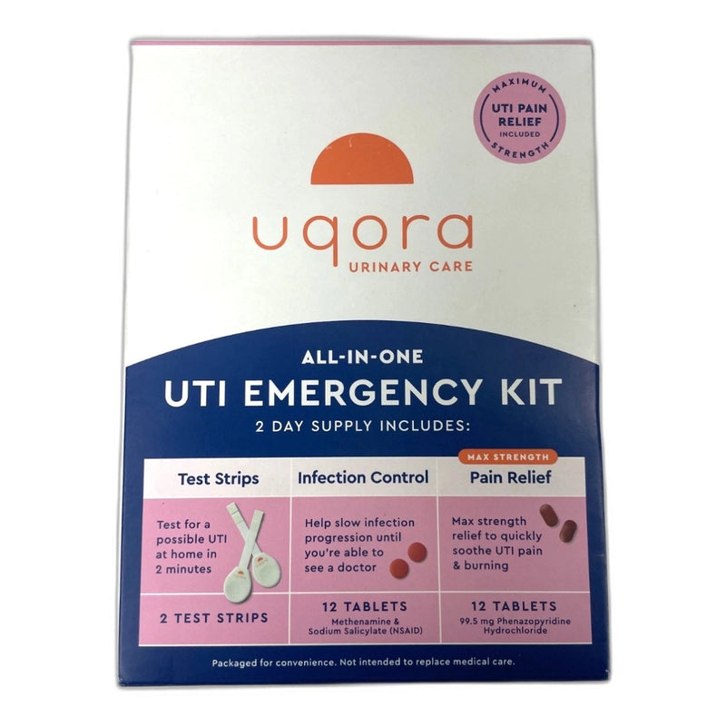 Uqora All-in-One UTI Emergency Kit Feminine Care 26pc Pack Exp 02/27 New
