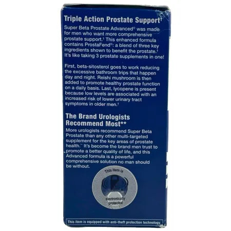Super Beta Prostate Advanced Triple Action Support 60 Caplets 3 Pack Exp 2027