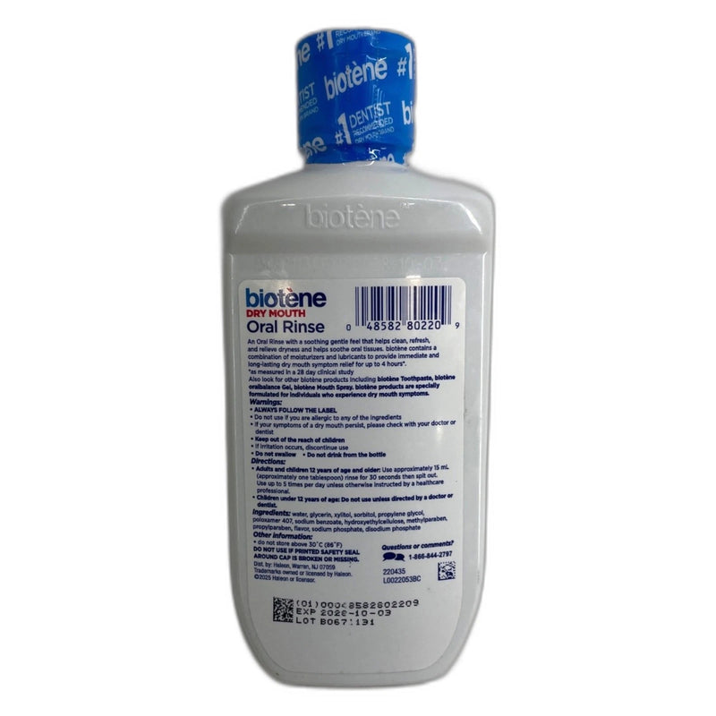 Biotene Dry Mouth Oral Rinse Alcohol-Free Fresh Mint Exp 10/28 Pack of 2 New
