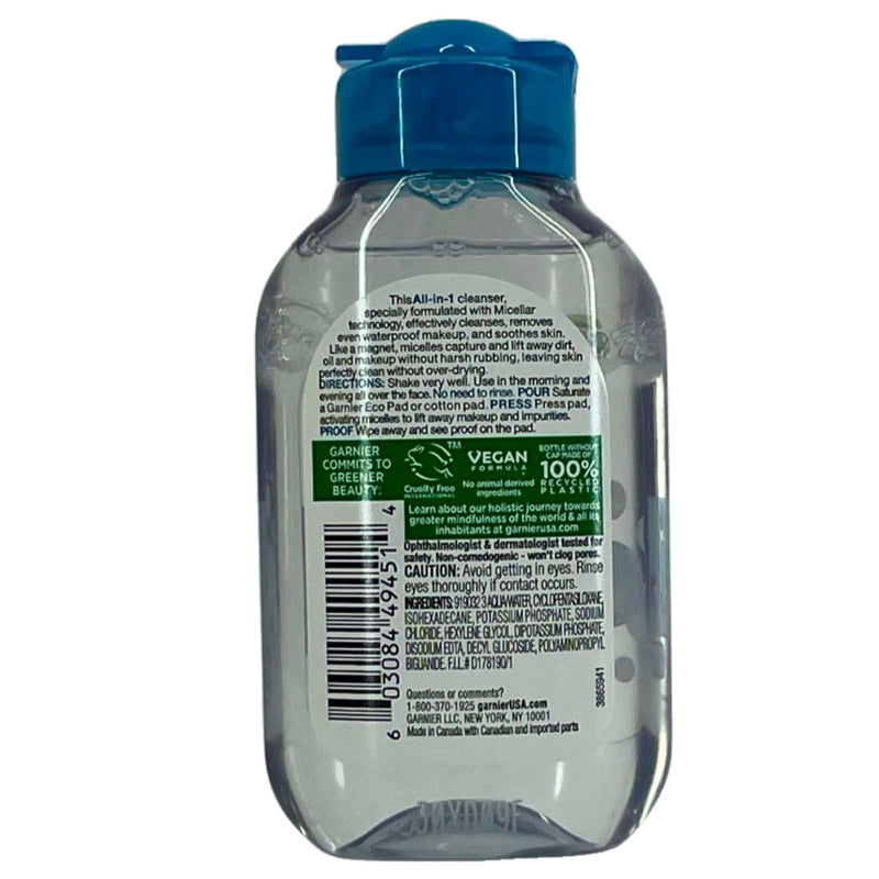 Garnier SkinActive Micellar Cleansing Water Waterproof Makeup Remover 3.4oz
