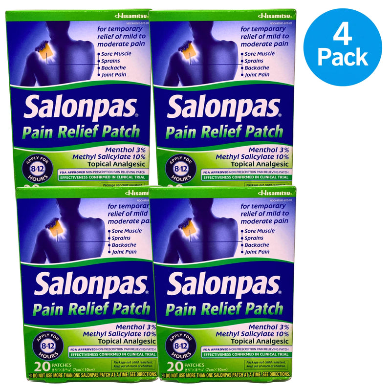 Salonpas Relief Patch 4 Pack New Exp 11/2026