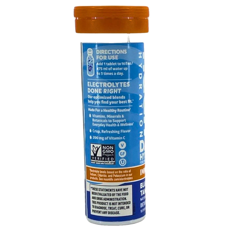 Nuun Daily Hydration Immunity Electrolyte Tablets Blueberry Tangerine 4 Pack New