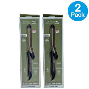 Conair InfinitiPRO 1 Inch Tourmaline Ceramic Curling Iron 2 Pack New