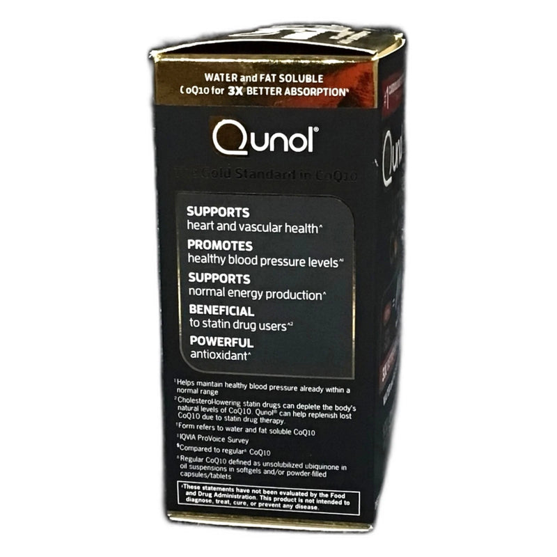Qunol Ultra CoQ10 100mg Clinical Strength Softgels 60ct Ubiquinol Exp 01/28 New