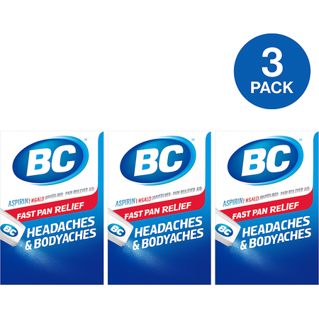 BC Powder Headache & Body Aches 24ct Fast Relief 3 Pack New 11/2025