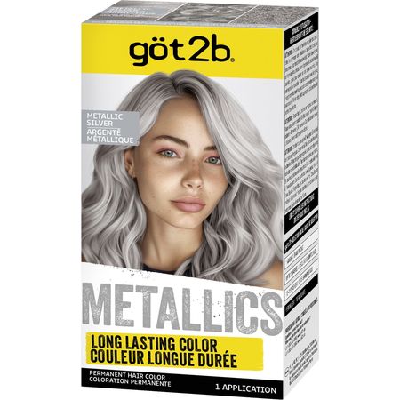 Schwarzkopf Got2b Metallics Permanent Hair Color, M71 Metallics Silver, 1 Application