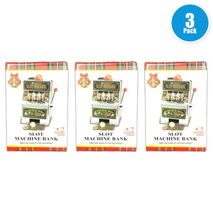 Samsonico Table Top Slot Machine Bank Casino Flashing Red Light Pack of 3 New