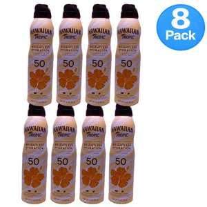 Hawaiian Tropic Weightless Hydration Sunscreen Spray SPF 50 8 Pack Exp 03/27