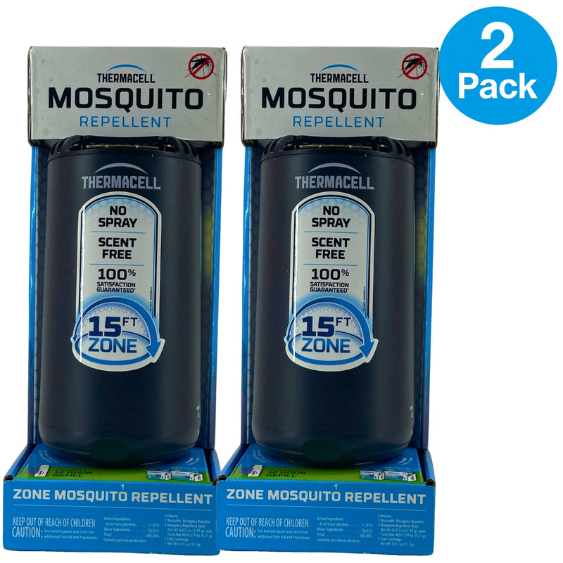 Thermacell Mosquito Repellent 15 Ft Zone Protection Scent Free 2 Pack Bundle