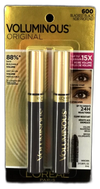 L'Oreal Paris Voluminous Mascara 600 BLACKEST BLACK NOIR PROFOND Pack of 6 New