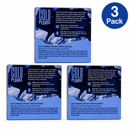 Every Man Jack Glacier Bay Cold Plunge mint and cypress bar soap 3 pack 5oz each