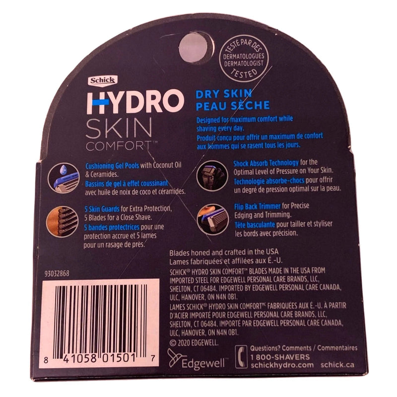 Schick Hydro Skin Comfort Dry Skin Razor Refills with Coconut Oil & Ceramides