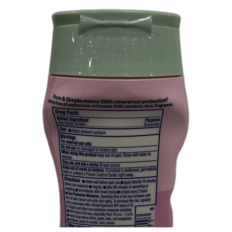 Coppertone Pure Simple Baby Mineral Sunscreen 50 6fl Oz Exp 02/27 Pack of 5 New