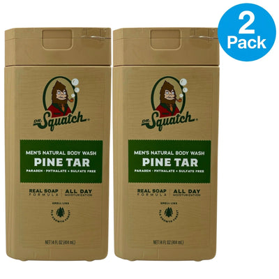 Dr. Squatch Men's Natural Body Wash Pine Tar 14 fl oz (2 Pack)