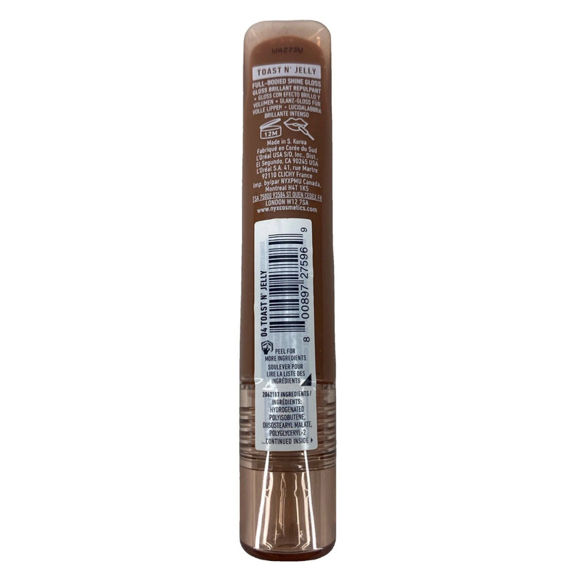 NYX Jelly Gloss Full-Bodied Shine Lip Gloss Toast N' Jelly 2 Pack New