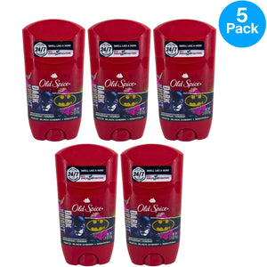 Old Spice Batman Antiperspirant Deodorant Black Cherry Nightfall 5 Pack 09/2026