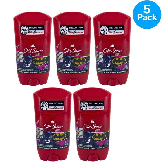 Old Spice Batman Antiperspirant Deodorant Black Cherry Nightfall 5 Pack 09/2026