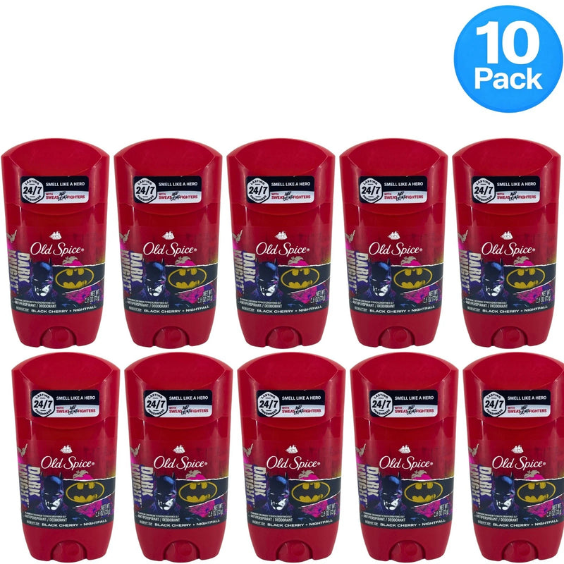 Old Spice Batman Antiperspirant Deodorant Black Cherry Nightfall 10 Pack 09/2026