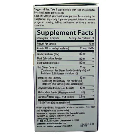 SM Nutrition DIM Hormone Balance Menopause Support Extra Strength 30 Caps 1/2026