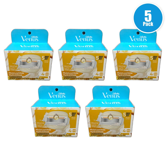 Venus Women's Moisture Glide Razor Blades 4 Refills Pack of 5 New
