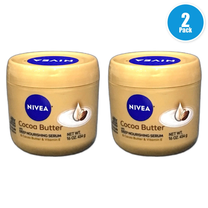 Nivea Cocoa Butter Body Cream Deep Nourishing Serum Moisturizer Pack of 2 New