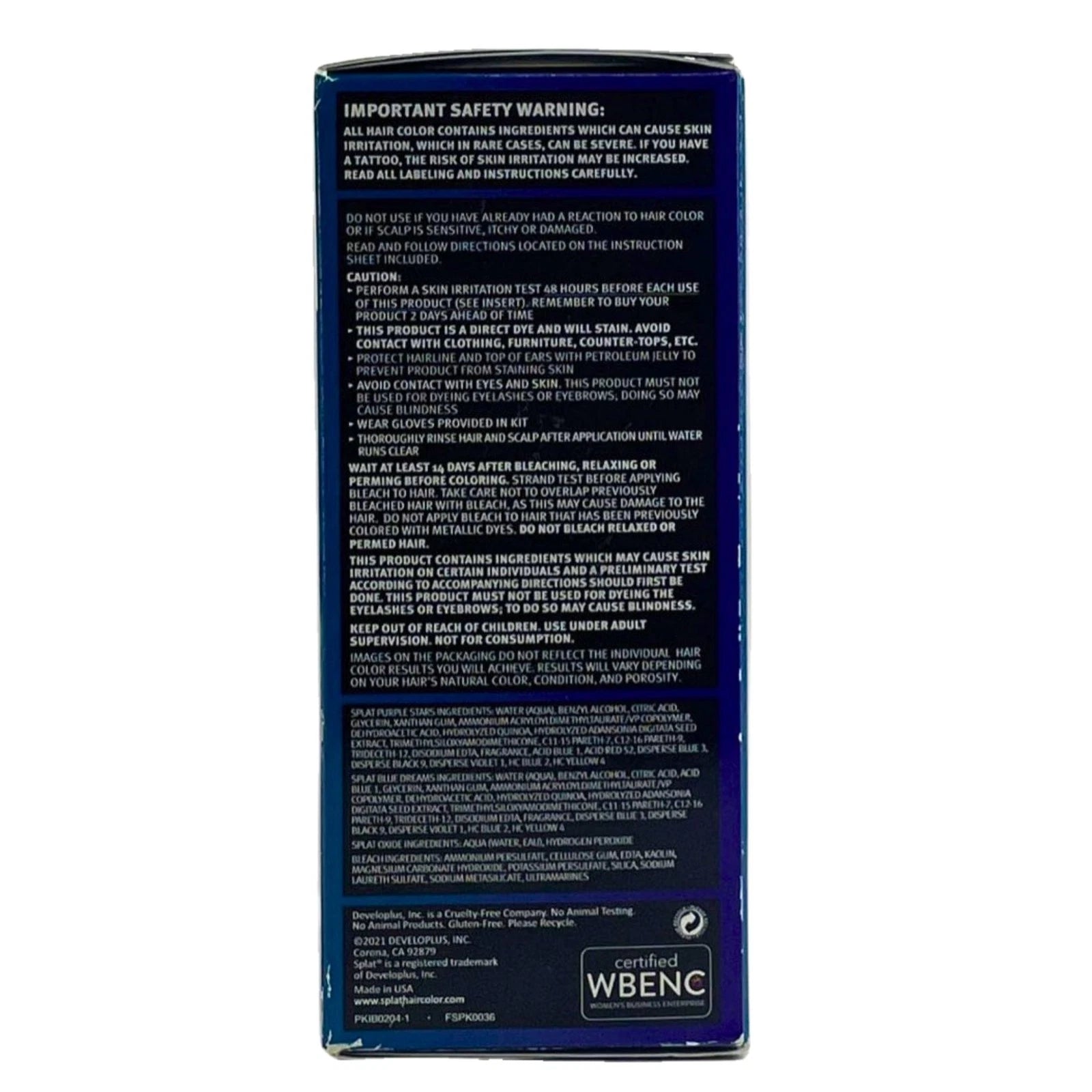 Splat Ombré Dream Hair Color Complete Kit Purple Stars & Blue Dreams 3 Pack Bund 2
