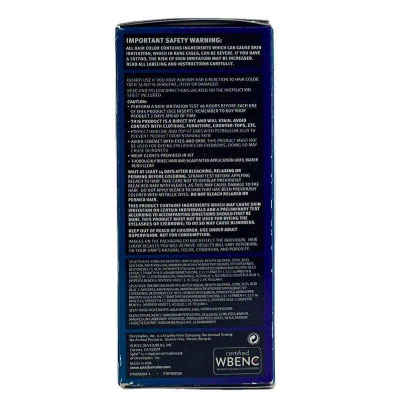 Splat Ombré Dream Hair Color Complete Kit Purple Stars & Blue Dreams 3 Pack Bund