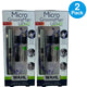 Wahl Micro GroomsMan Lithium Power Ear Nose & Brow Trimmer Anodized Body 2 Pack