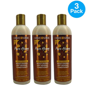 Creme of Nature Pure Honey Dry Defense Conditioner 12 fl oz 3 Pack New