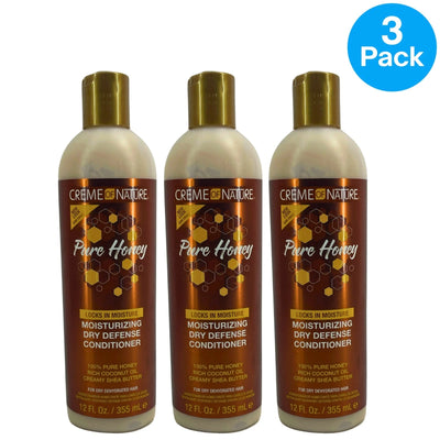 Creme of Nature Pure Honey Dry Defense Conditioner 12 fl oz 3 Pack New
